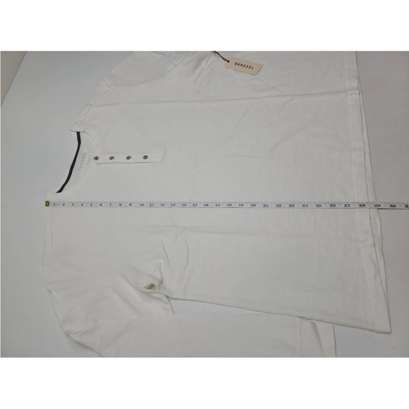 Tecovas Long Sleeve Slub Henley White Cotton Size XXL Mens NEW - Picture 9 of 9